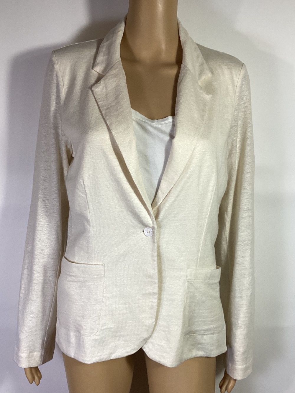 Majestic filatures NWT Deluxe Linen T shirt Blazer sz 1 Ivory